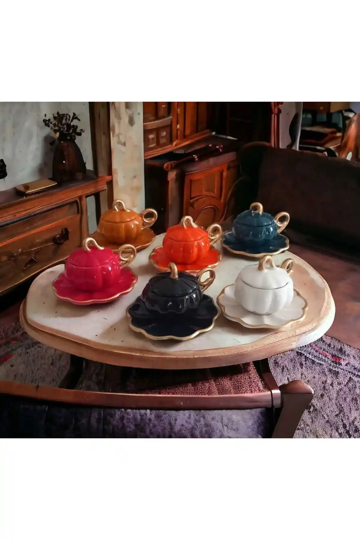 Balkabağı Fincan Takımlarıyla Dekorasyonunuza Sıcaklık ve Şıklık Katın