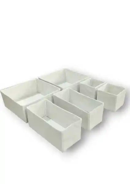 Balkan Room 6'lı Beyaz Çekmece İçi Düzenleyici Seti ile Ev ve Ofis Organizasyonunu Kolaylaştırın