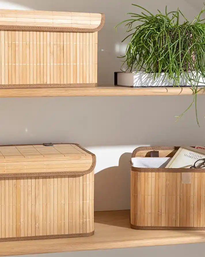 Bambu Saklama Kutuları ile Ev Dekorasyonunda Doğal ve Şık Çözümler