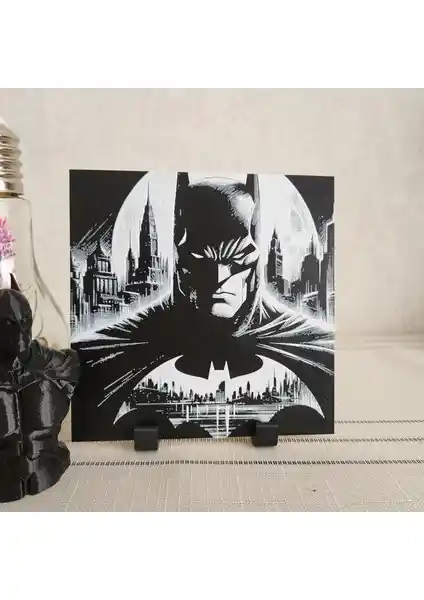 Batman'ın Gece Manzarası Kabartmalı 3D Renkli Tablo ile Dekorasyonunuza Şıklık Katın