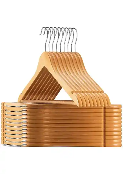 Bebefoni Ahşap Askı: Doğal ve Dayanıklı Kıyafet Askıları ile Ev Dekorunuza Şıklık Katın