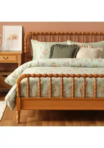 Bella Maison %100 Pamuk Saten Flores Nevresim Seti Yatak Odası Şıklığı ve Konforu