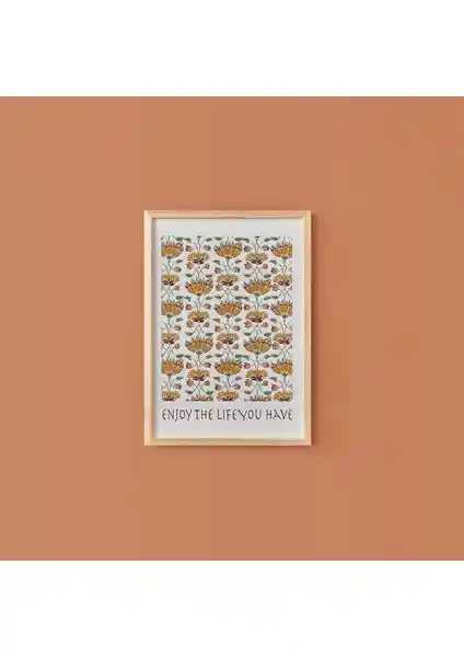 Bella Maison Indian Çerçeveli Tablo Beyaz 33x48 cm Otantik ve Modern Dekorasyon Parçası