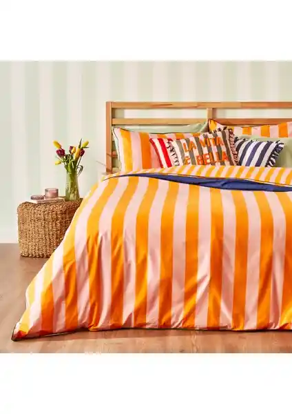 Bella Maison Pamuk Line Çift Kişilik Nevresim Takımı ile Yatak Odalarınıza Şıklık ve Konfor Katın