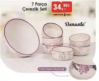 Benante 7 Parça Çerezlik Seti ile Ev Dekorasyonunuza Şıklık Katın