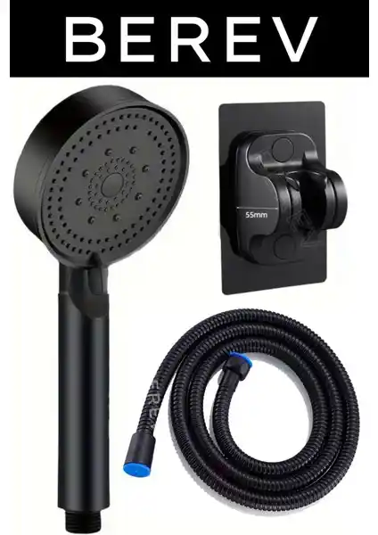 Berev 5 Fonksiyonlu Yüksek Basınçlı Duş Seti ile Modern Banyolar İçin Pratik ve Şık Çözüm