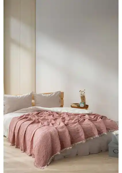 Berolige Easy Müslin Yatak Örtüsü Gül Kurusu Renk ve Şık Tasarım ile Konfor Sağlar