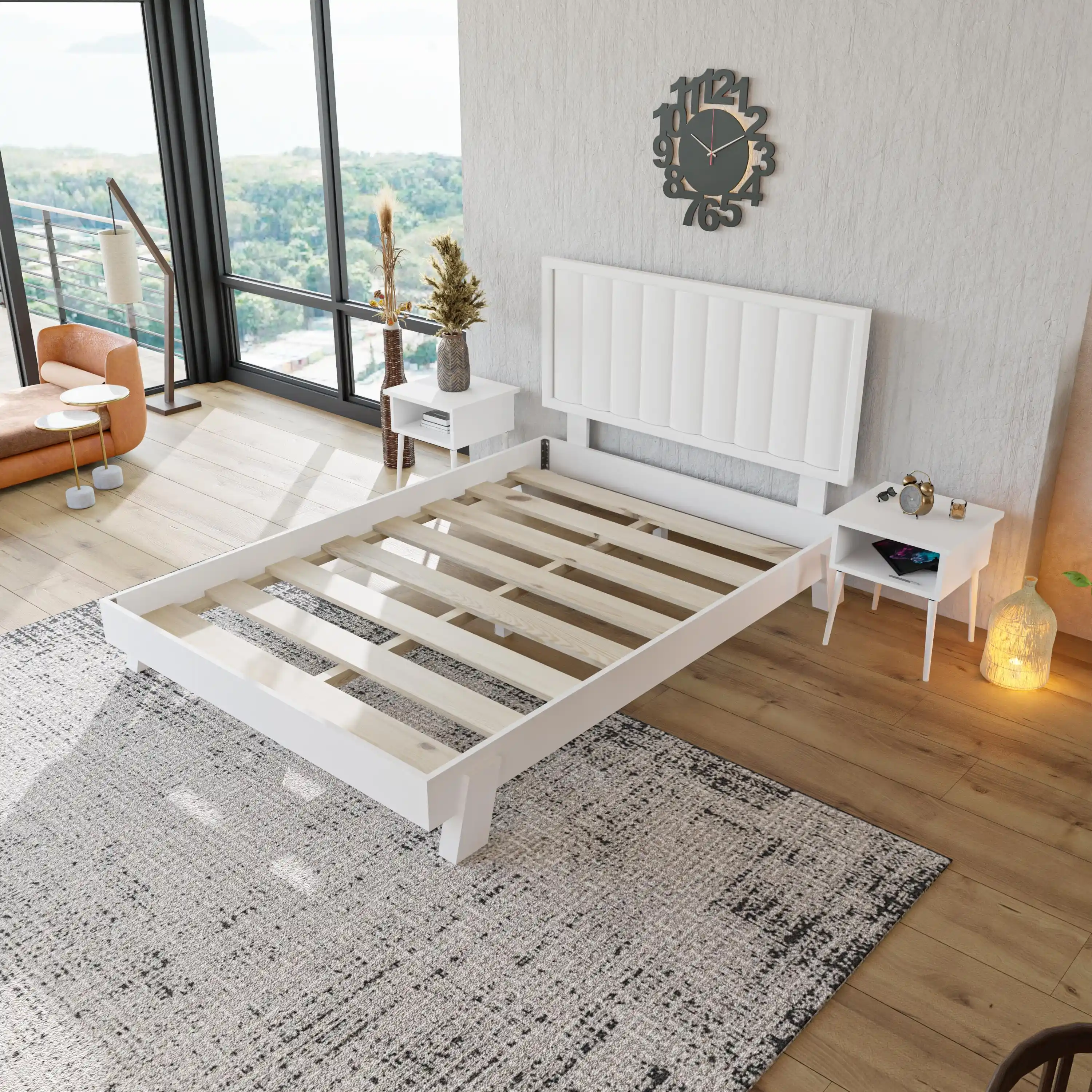 Beyaz Ahşap Karyola ile Yatak Odalarınızda Şıklık ve Doğallık Yaratın