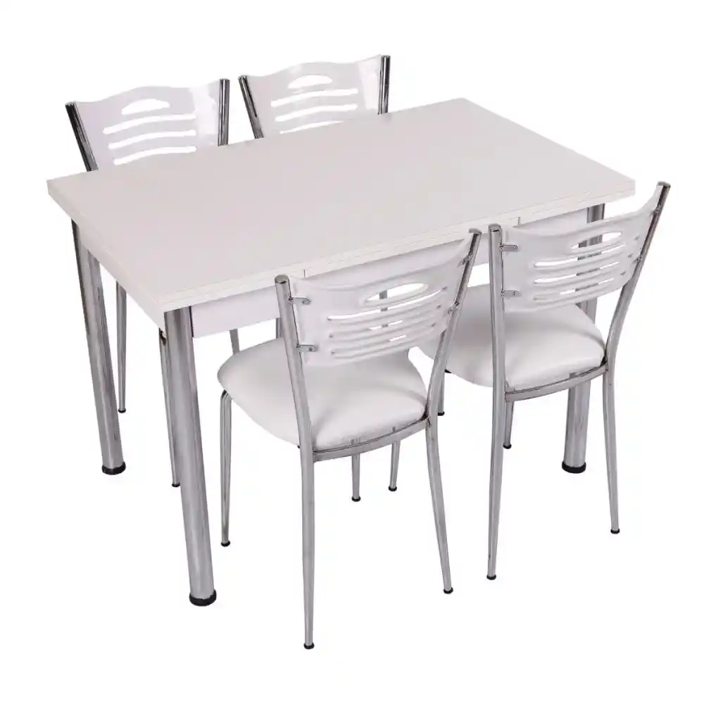 Beyaz Ahşap Mutfak Masa ve Sandalye Dekorasyonunda Modern ve Şık Yaklaşımlar