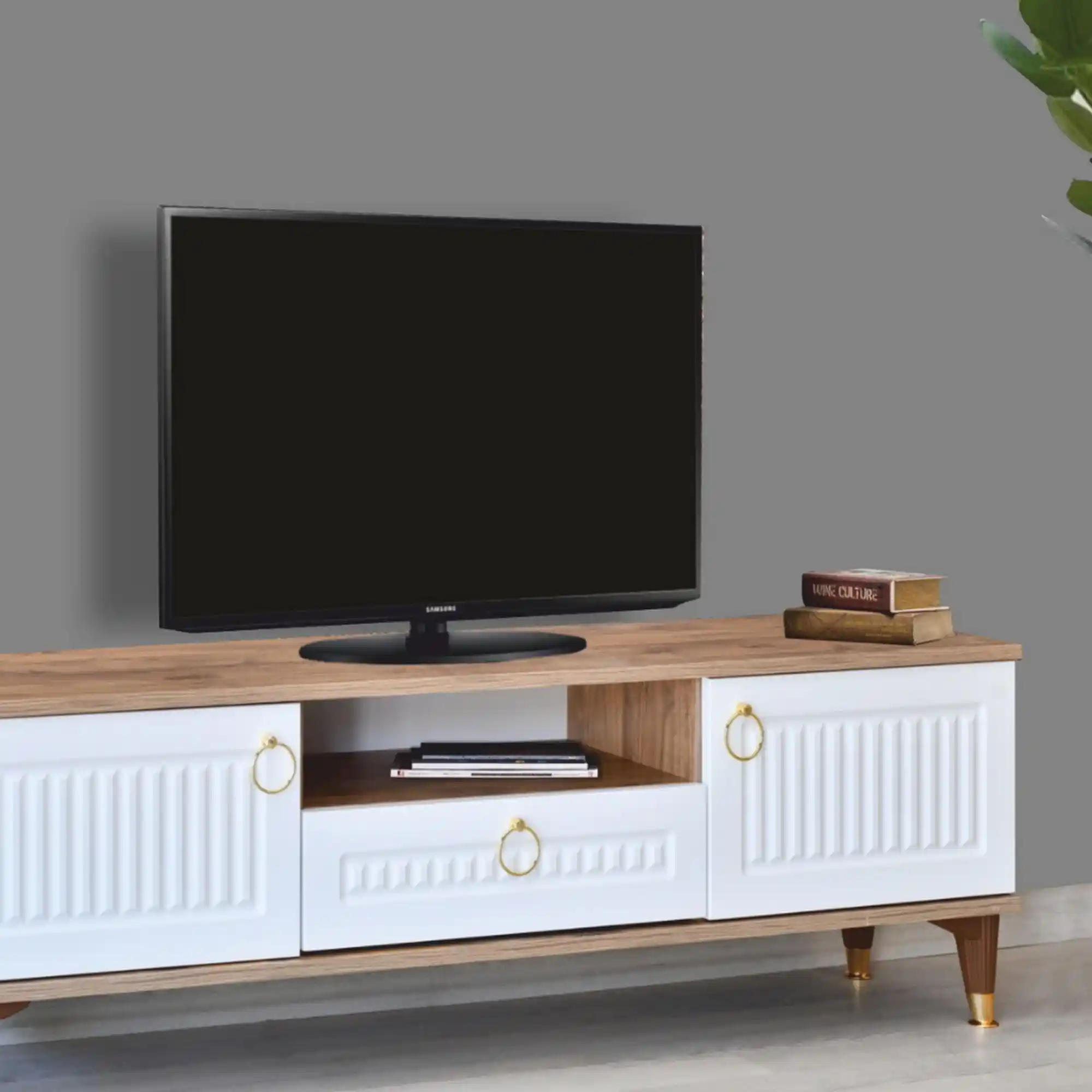 Beyaz Cam TV Sehpası ile Modern ve Şık Ev Dekorasyonu Yenilikleri