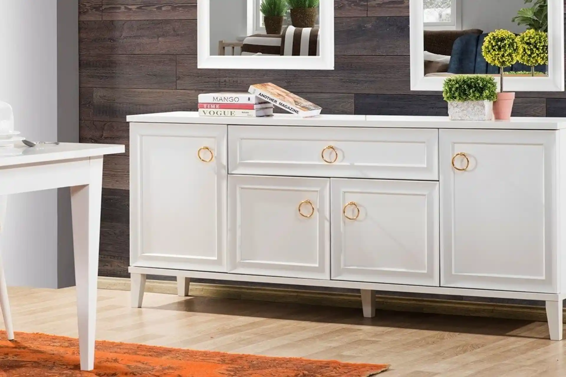 Beyaz Konsol Dekorasyonunda Şıklık ve Çok Yönlülük Sağlayan Modern Seçenekler