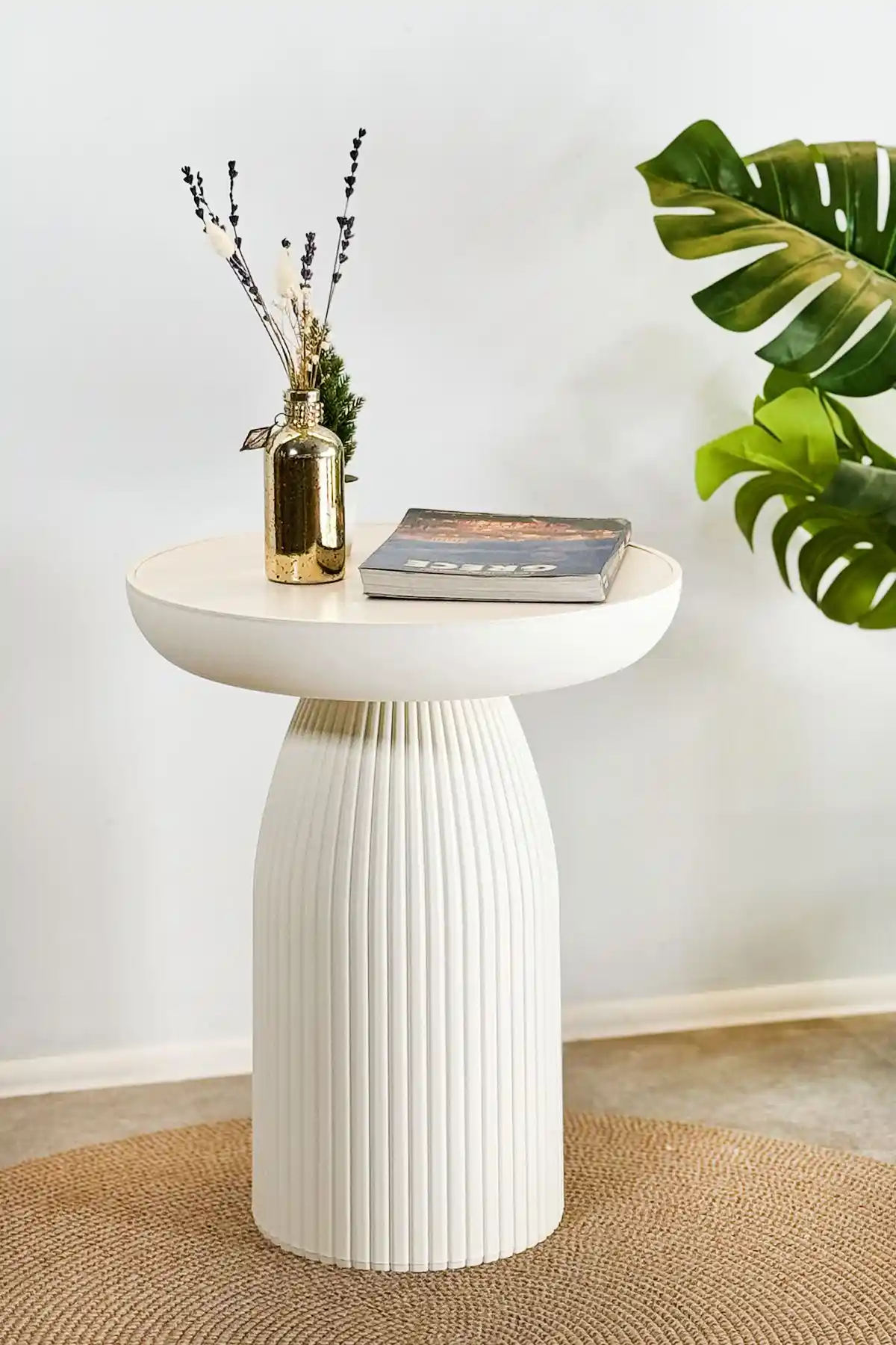 Beyaz Mantar Sehpa ile Modern ve Doğal Dekorasyon Çözümleri