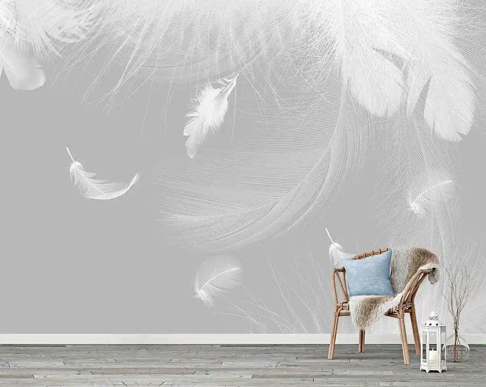 Beyaz Tüy Duvar Kağıdı ile Modern ve Şık Dekorasyon Çözümleri