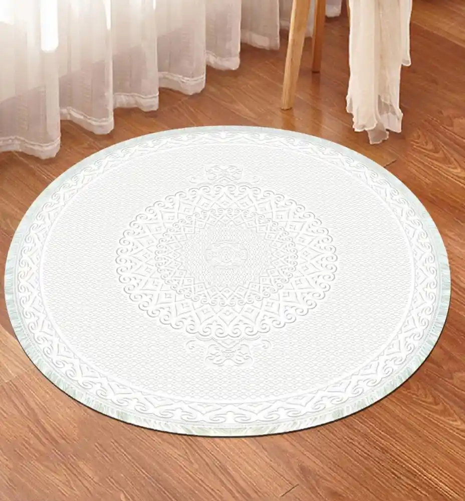 Beyaz Yuvarlak Halı ile Modern ve Zarif Dekorasyon Çözümleri