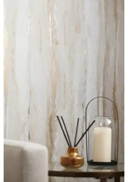 Bien Exclusive 5365 Metalik Altın ve Soğuk Gri Akan Desen Duvar Kağıdı Özellikleri ve Dekorasyon İpuçları