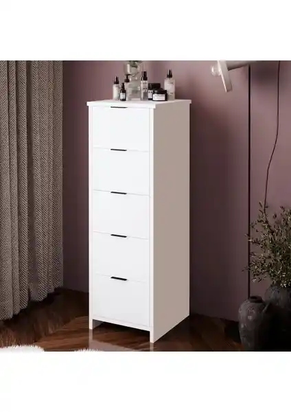 Bimossa N1050 Laura 5 Çekmeceli Dolap Modern ve Çok Amaçlı Depolama Çözümü