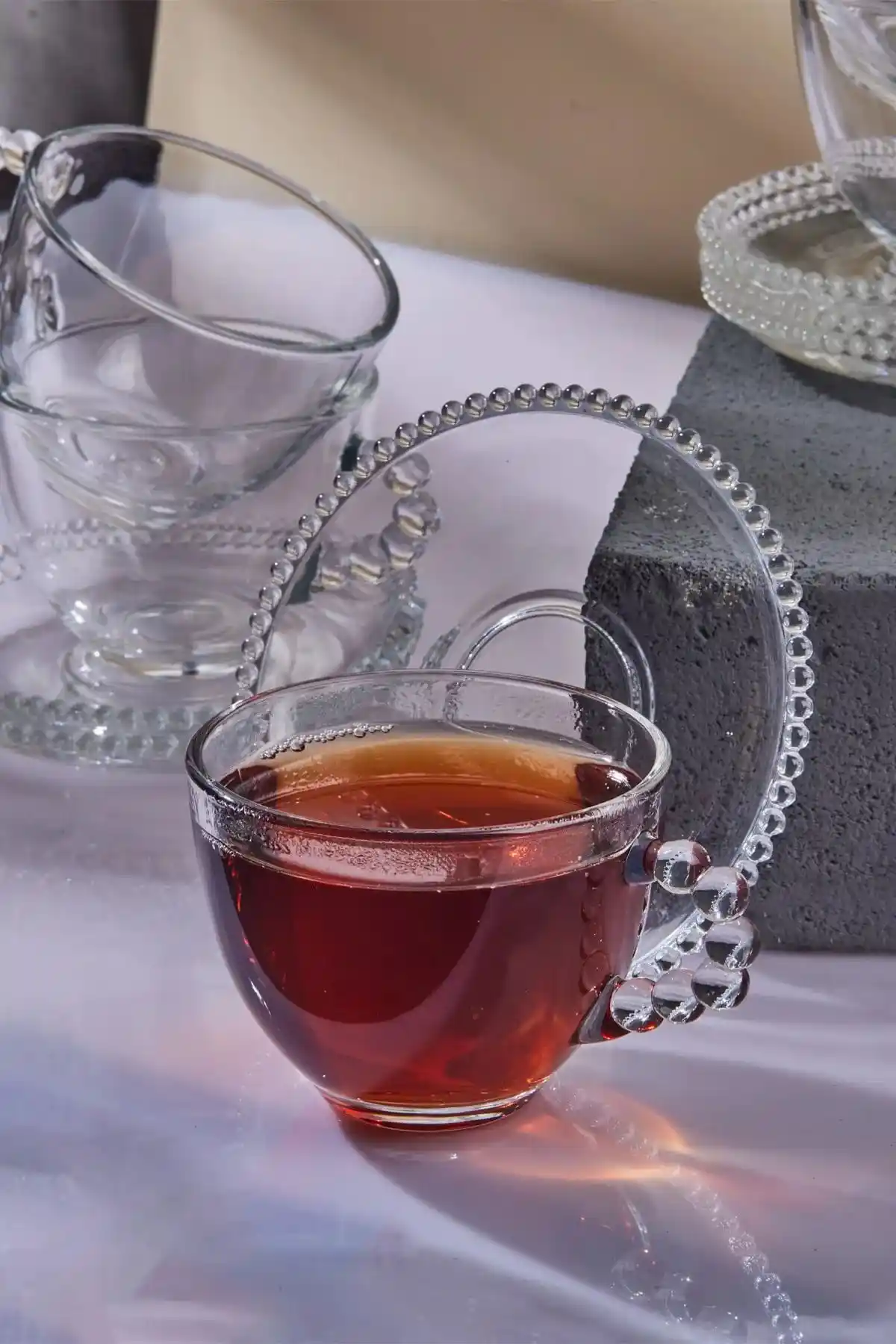 Boncuklu Çay Fincanları Dekorasyonda Şıklık ve Zarafetin Simgesi