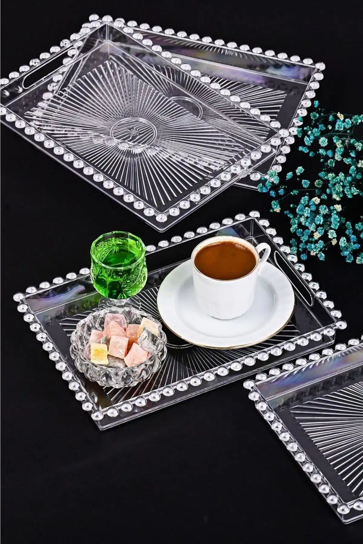 Boncuklu Sunum Tepsileri ile Dekorasyonda Zarif ve Şık Dokunuşlar