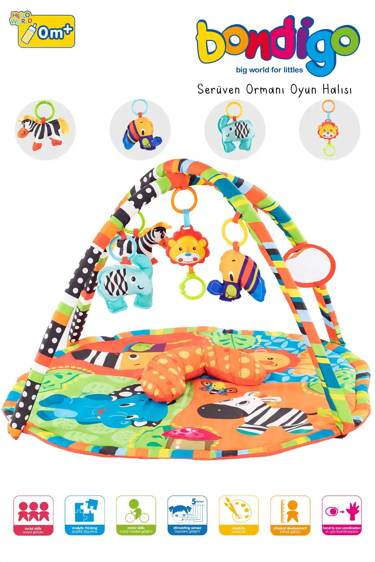 Bondigo Serüven Ormanı Oyun Halısı ile Çocuk Odalarında Doğal ve Eğlenceli Dekorasyon