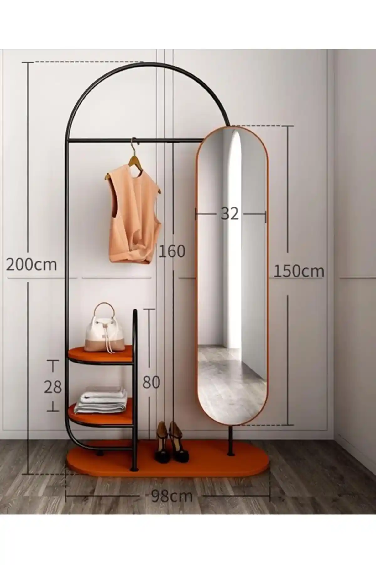 Boy Aynalı Askılık ile Dekorasyonda Şıklık ve İşlevsellik Bir Arada