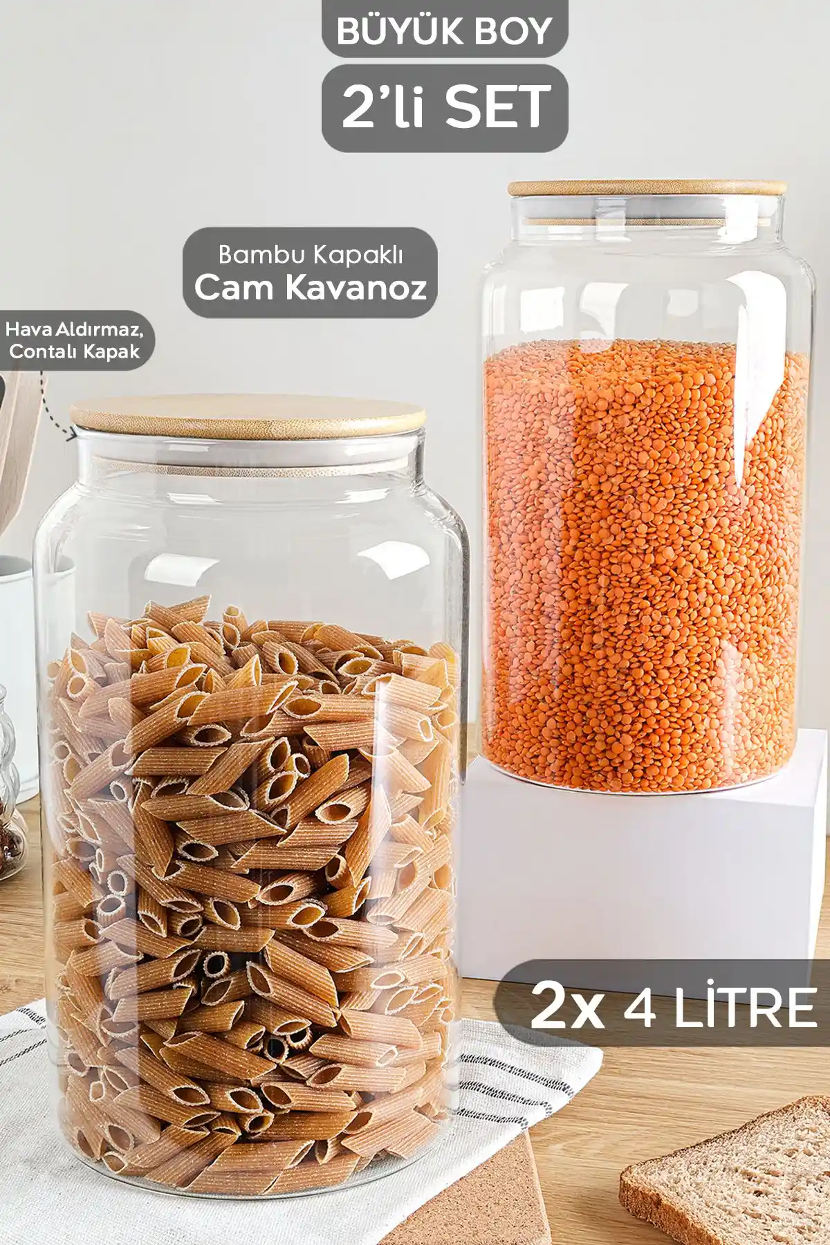 Büyük Çay Kavanozlarıyla Mutfak Dekorasyonunda Şıklık ve Fonksiyonellik Sağlama