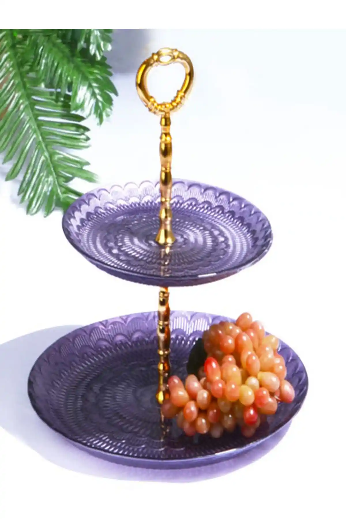 Cam İki Katlı Kurabiyelik ile Mutfak Dekorasyonunda Şıklık ve Fonksiyonellik Sağlama