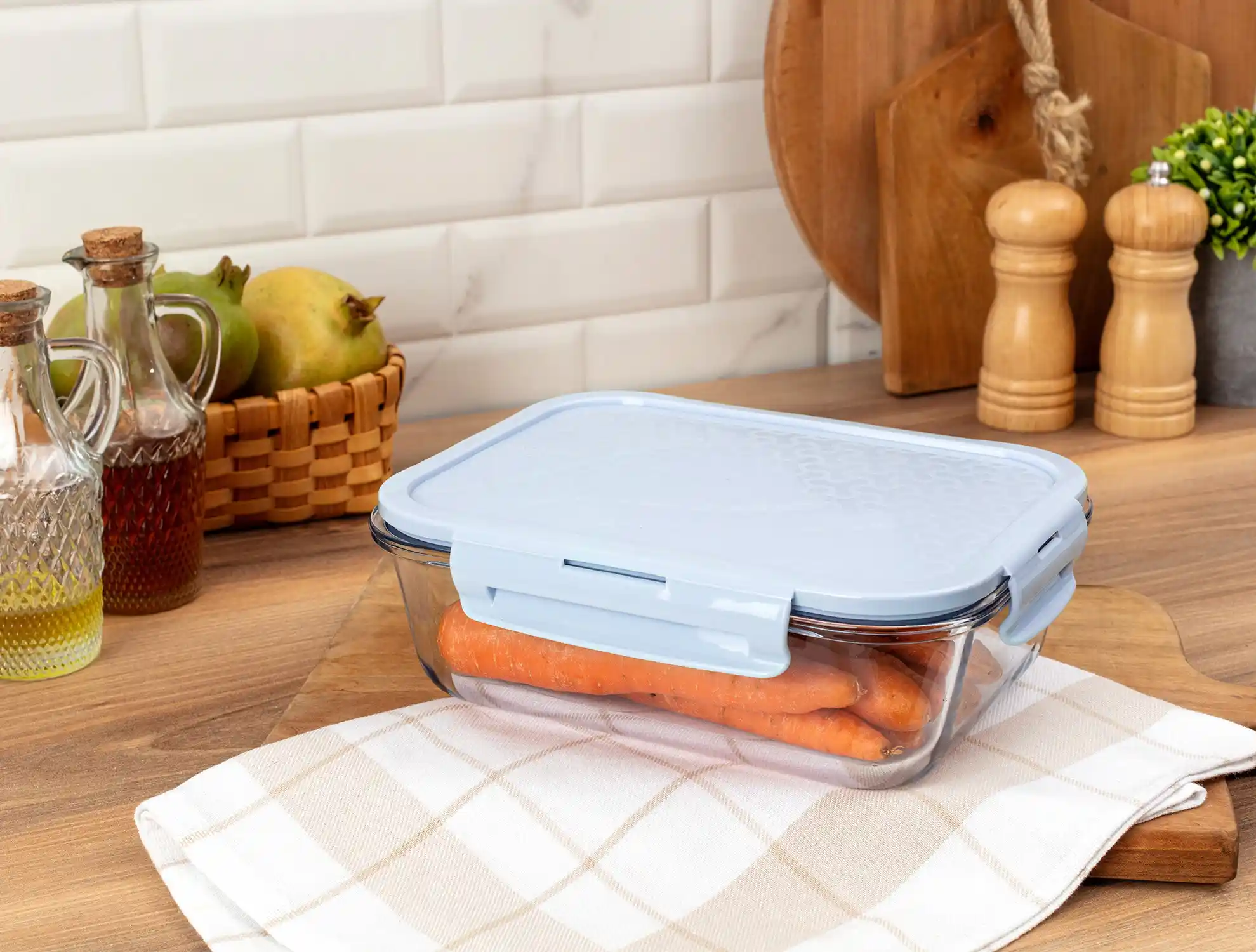 Cam Kapaklı Saklama Kabı ile Modern ve Şık Dekorasyon Çözümleri