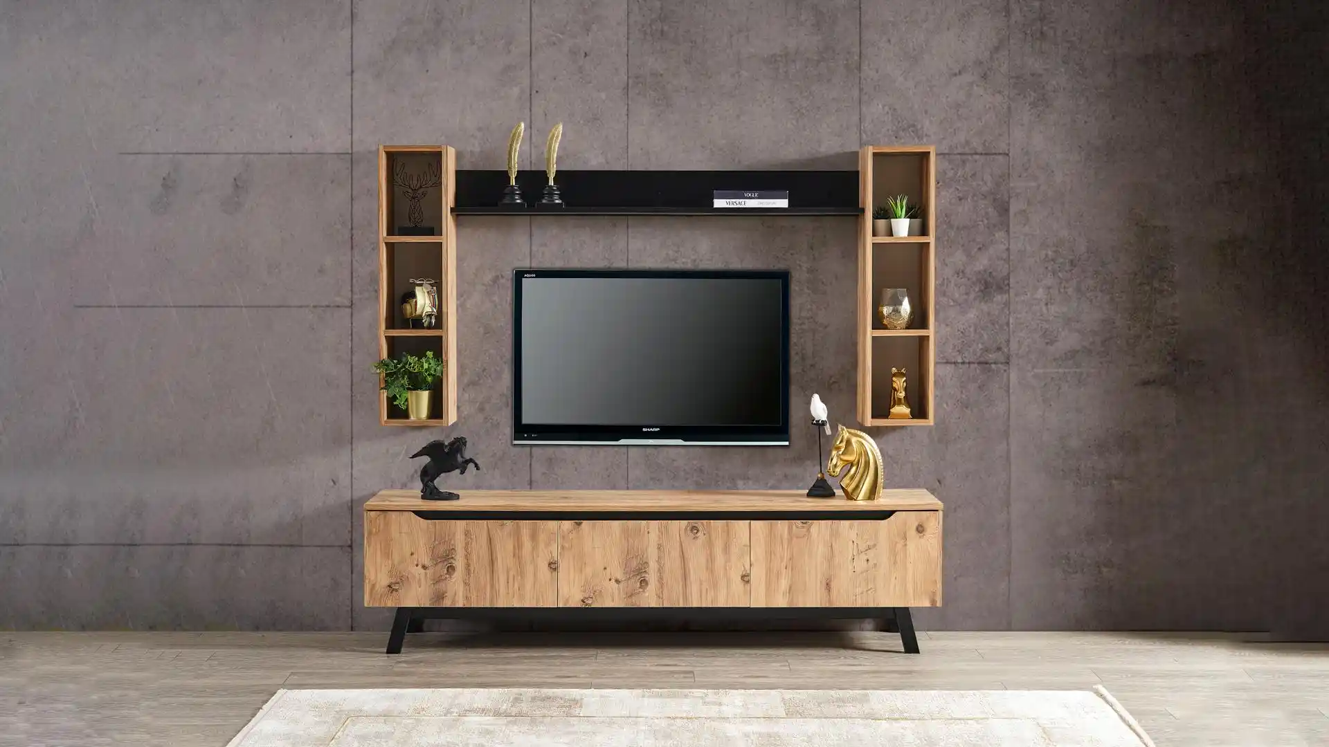 Cam TV Ünitesi Dekorasyonda Şıklık ve İşlevselliğin Modern Temsilcisi