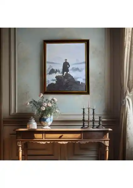 Caspar David Bulutların Üzerinde Yolculuk 1818 Klasik Vintage Duvar Tablo ve Dekorasyon Ürünü