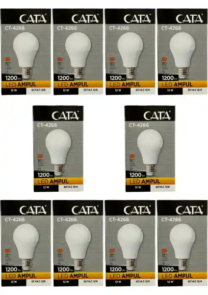 Cata CT-4266 12W LED Ampul Gün Işığına Yakın Renk Sıcaklığı ve Yüksek Verimlilik