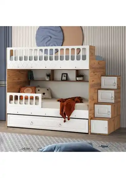 Çetin Ranza Zümrüt Yavrulu Ranza: Güvenli ve Çok Fonksiyonlu Çocuk Odası Mobilyası