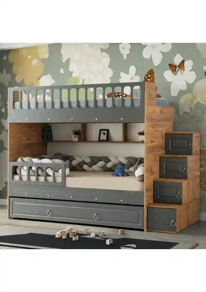 Çetin Ranza Zümrüt Yavrulu Ranza: Güvenli ve Çok Yönlü Çocuk Odası Yatağı