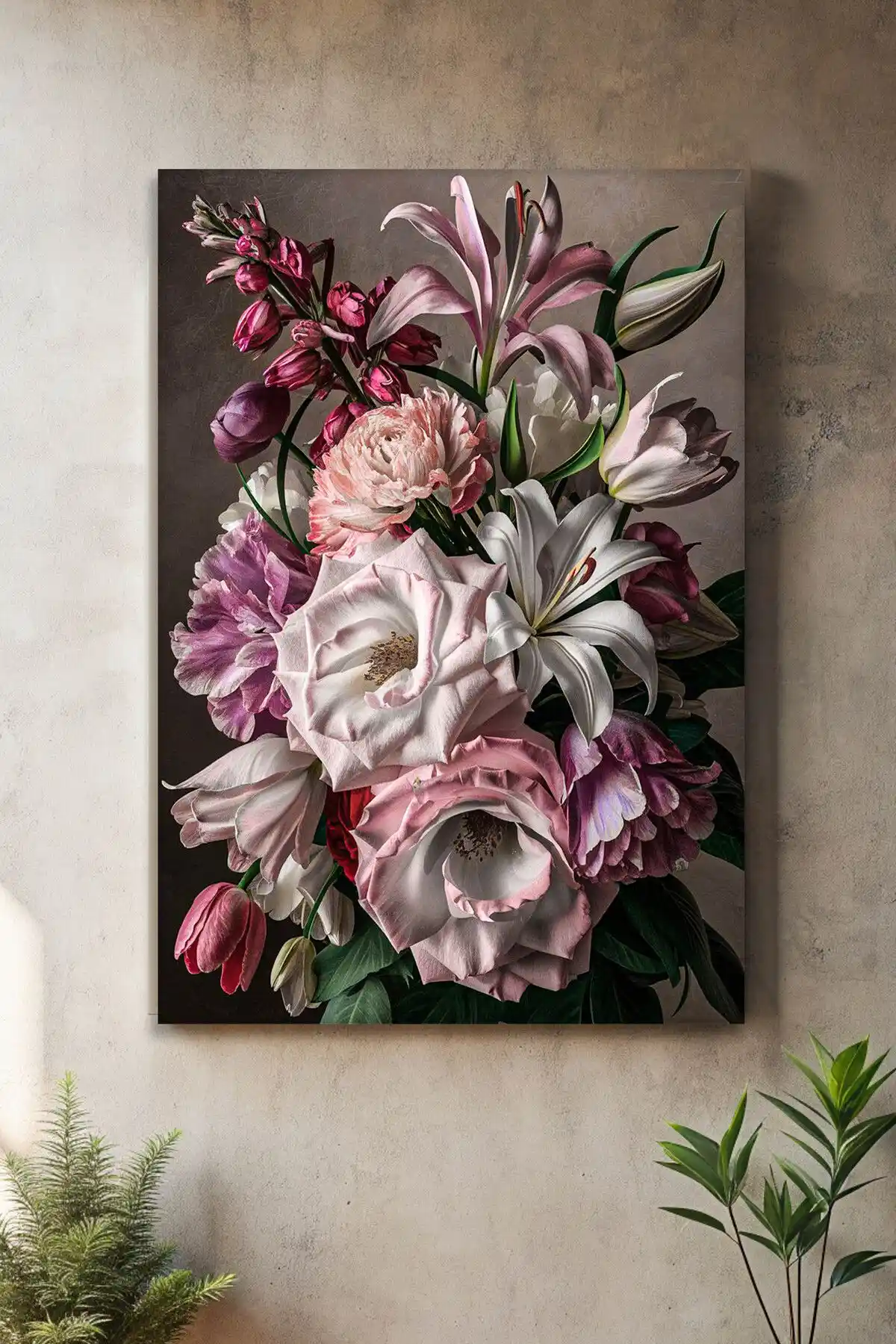 Çiçek Temalı Tablo Dekorasyonu ile Mekânlarınıza Doğal ve Şık Dokunuşlar