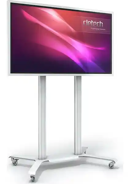 Cletech Tekerlekli Döner TV ve Monitör Standı: Esnek ve Modern Çözüm