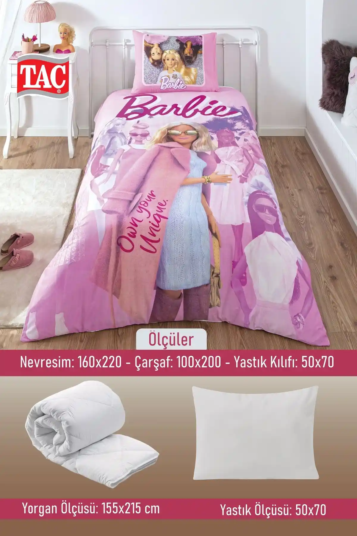 Çocuk Odaları İçin Renkli ve Şirin Barbie Uyku Setleri Dekorasyon İpuçları