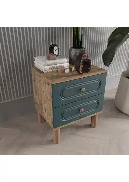 Comiet Pera 2 Çekmeceli MDF Komodin: Modern ve Dayanıklı Yatak Odası Parçası