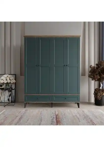 Comiet Silva 4 Kapaklı MDF Gardrop Modern ve Şık Depolama Çözümü