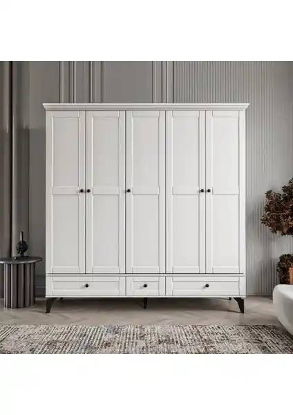 Comiet Silva 5 Kapaklı MDF Gardrop: Modern ve Dayanıklı Depolama Çözümünüz