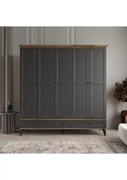 Comiet Silva 5 Kapaklı MDF Gardrop: Modern ve Kullanışlı Depolama Çözümü