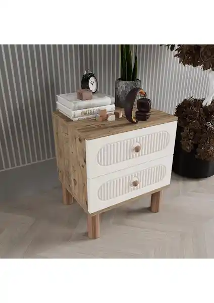 Comiet Soho 2 Çekmeceli MDF Komodin Modern ve Dayanıklı Tasarım Özellikleri