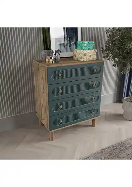 Comiet Soho 4 Çekmeceli MDF Şifonyer: Modern ve Dayanıklı Depolama Çözümü