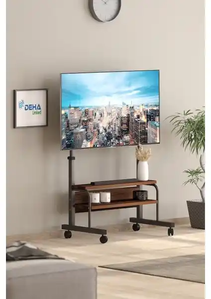 Dehalimited Frenli Tekerlekli Yükseklik Ayarlı TV Duvar Paneli Özellikleri ve Kullanım Avantajları