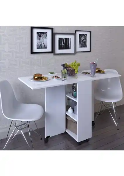 Dekorfim Ultra Flamingo Katlanır Portatif Masa - Çok Amaçlı ve Modern Tasarım