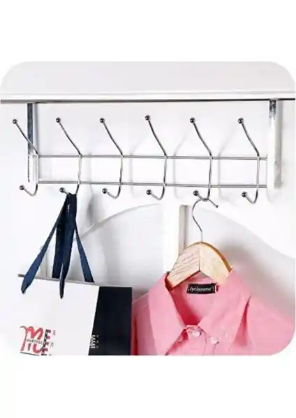 DesignEv Nikelajlı Metal Kapı Arkası Askısı: Dayanıklı ve Şık Ev ve Ofis Aksesuarı