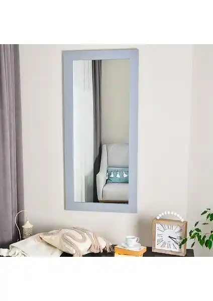 Dfn Wood Masif Ahşap Dikdörtgen Gri Dekoratif Duvar Aynası - Modern ve Dayanıklı Tasarım