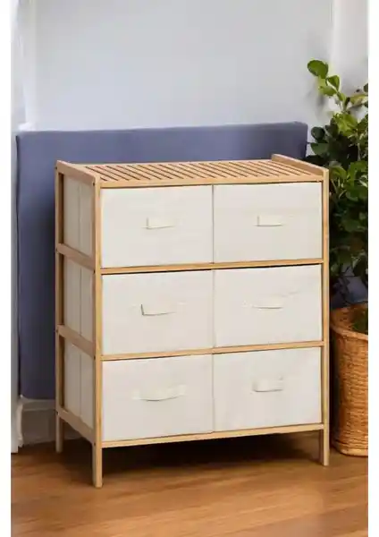 Digithome Bambu 6 Çekmeceli Dolap: Modern ve Sürdürülebilir Çok Amaçlı Depolama Çözümü