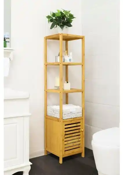 Digithome Bambu Çok Amaçlı Organizer Dolap - Şık ve Fonksiyonel Depolama Çözümü