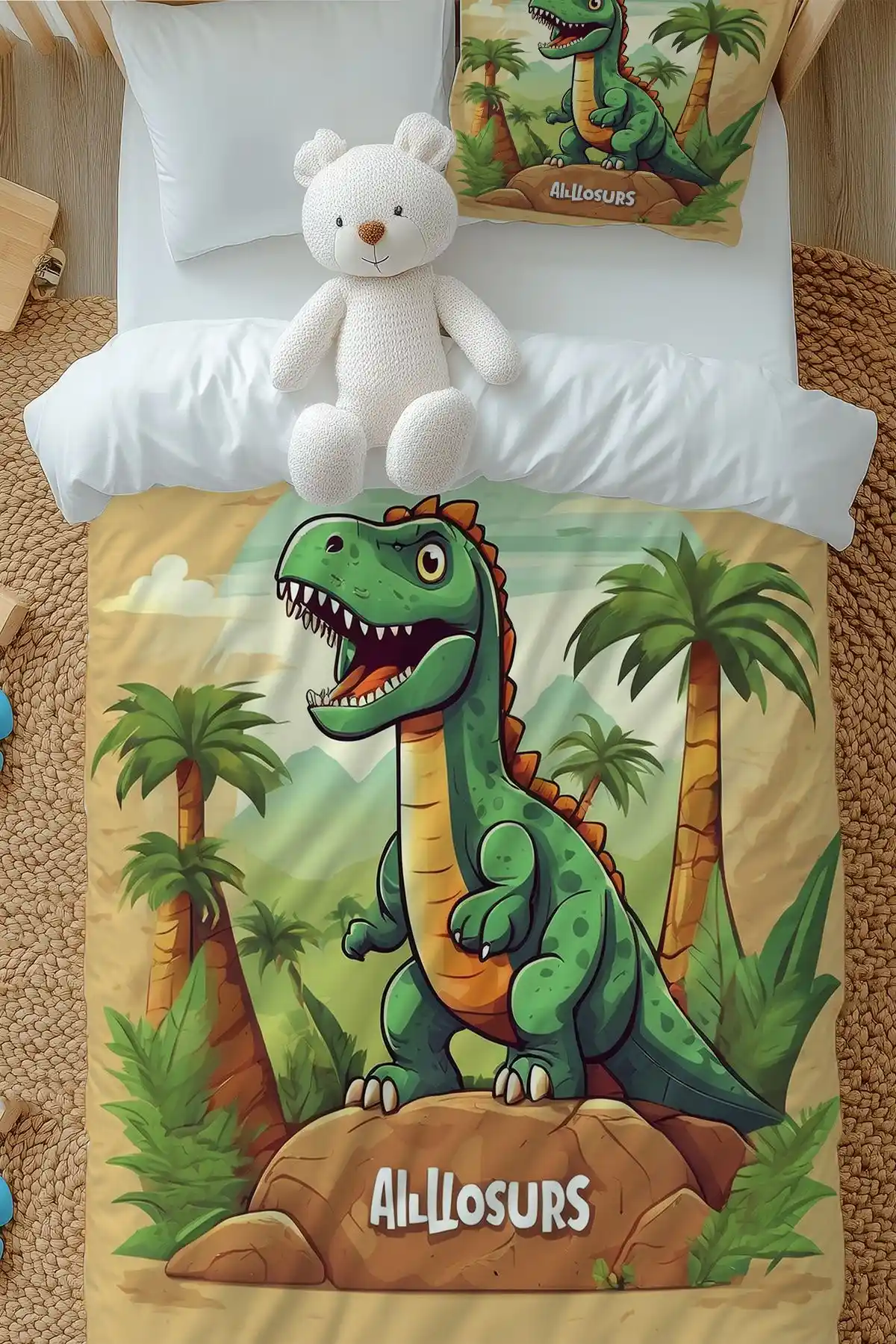 Dinozor Desenli Nevresim Takımı ile Ev Dekorasyonunda Fark Yaratın