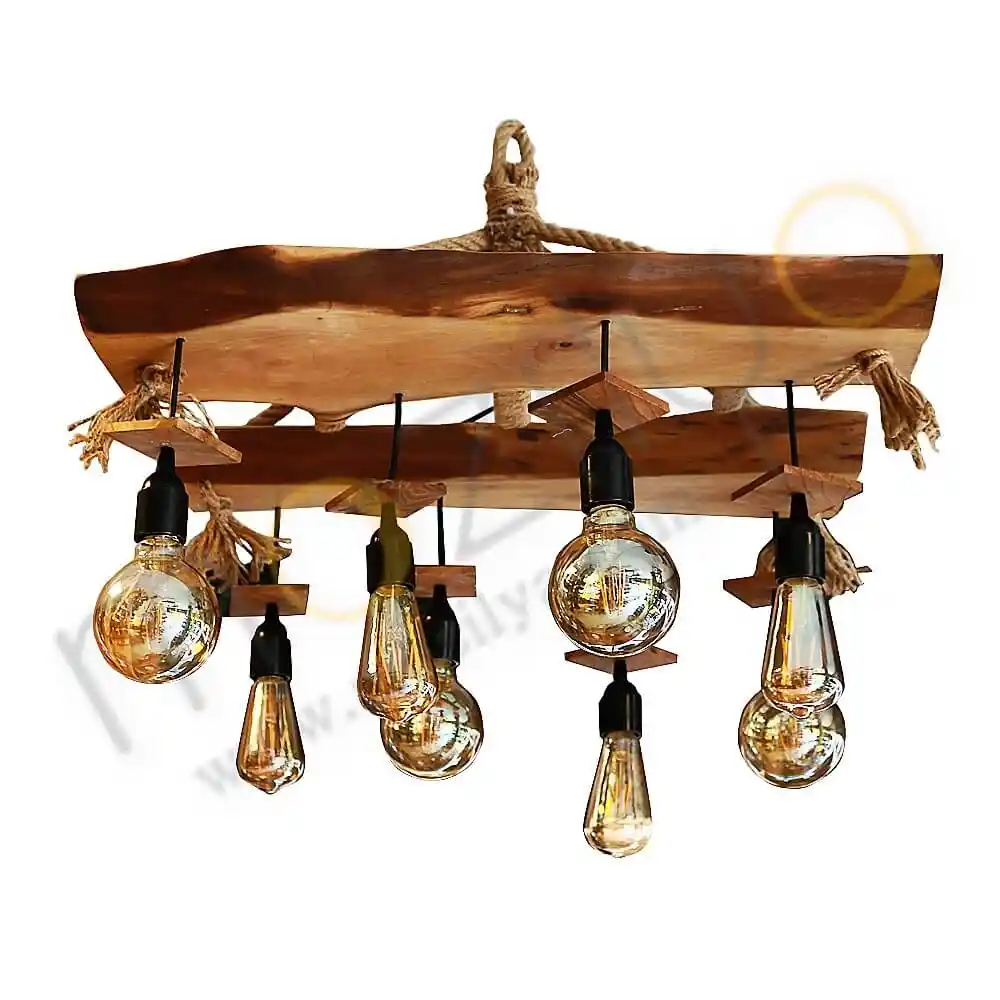 Doğal Ahşap Avize Modelleri ile Evinize Sıcaklık ve Şıklık Katın