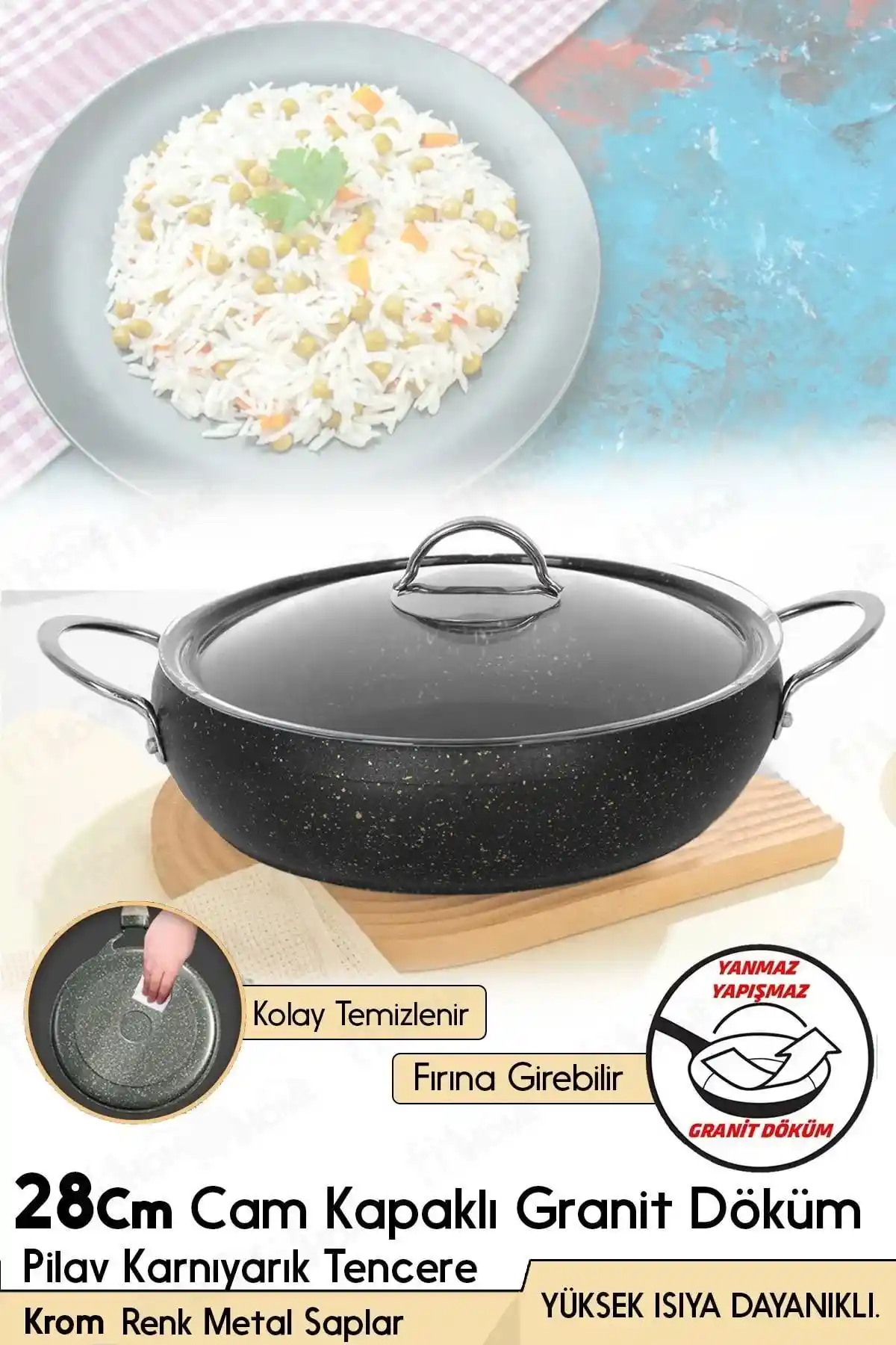 Döküm pilav tenceresi ile mutfakta şıklık ve dayanıklılık sağlayan dekoratif çözümler